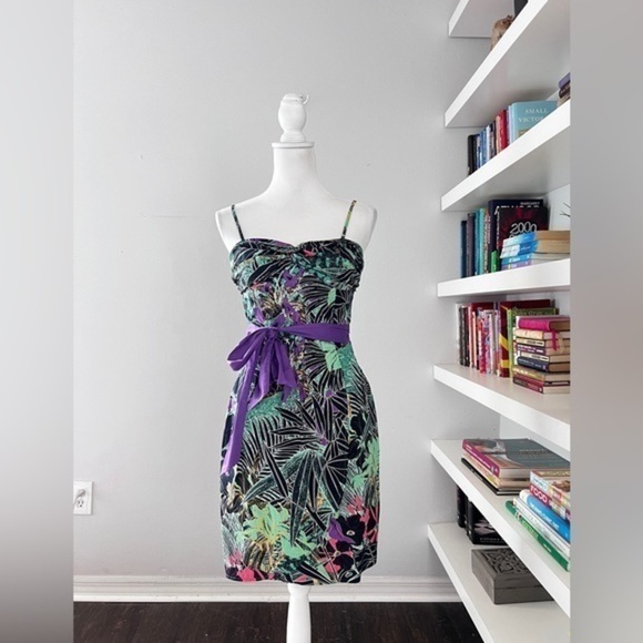 Anthropologie Edme & Esyllte Tropical Tube Mini Dress Size 4 - Picture 1 of 15